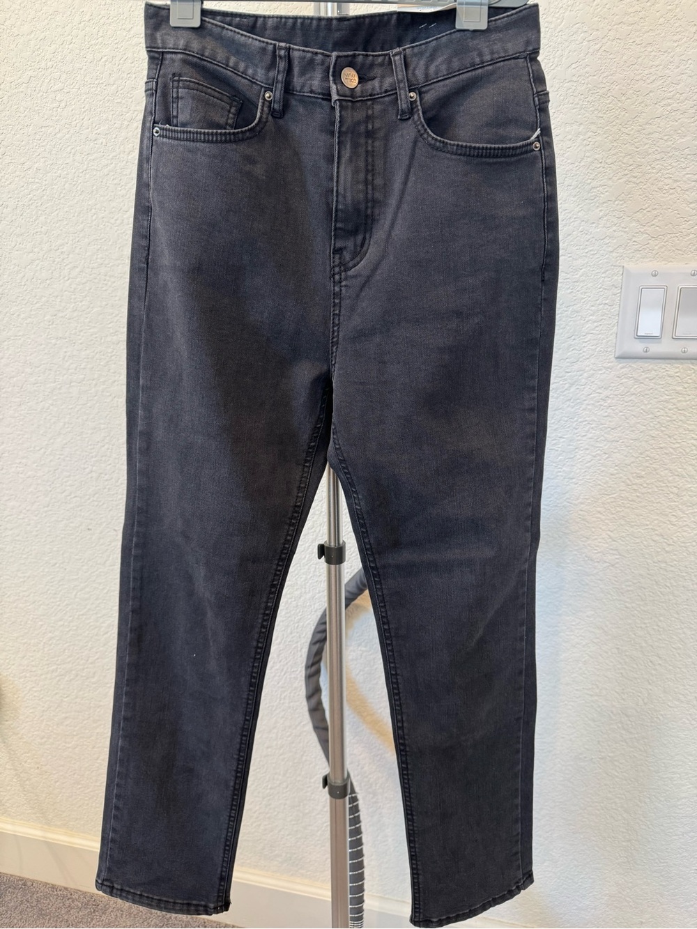 Straight Leg Black Jeans